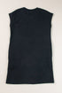 Textured Cap Sleeve T Shirt Dress